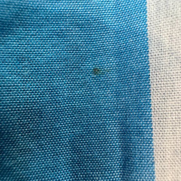 Lane Bryant Blue Stripe Lightweight Short Sleeve Button Down B19 - Picture 3 of 6